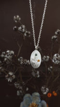 Load and play video in Gallery viewer, Kitchen Table Prairie Necklace PREORDER  (Green/orange Two Sprig)
